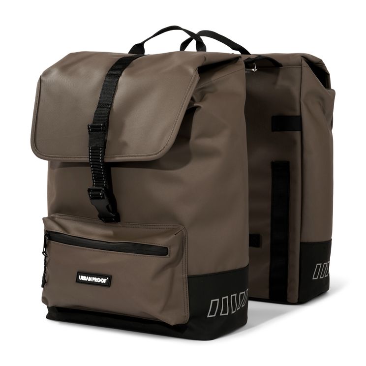 Urbanproof Urbanproof cargo dubbele fietstas 38 liter bruin