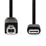 Benel usb kabel 2m usb-c naar usb-b