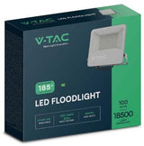 V-tac led bouwlamp 100w 6500k zwart - high lumen - 9332058