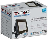 V-tac led bouwlamp 10w 6500k zwart + kabelinvoer - 9332105