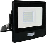 V-tac led bouwlamp 20w 3000k zwart met sensor + kabelinvoer - 9335210