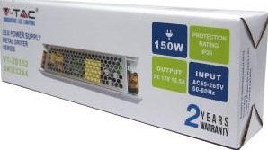 V-tac led driver 12v 150w ip20 metal 4379220