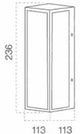 V-tac tuinlamp wandmodel vierkant ip44 24cm zwart 5090300