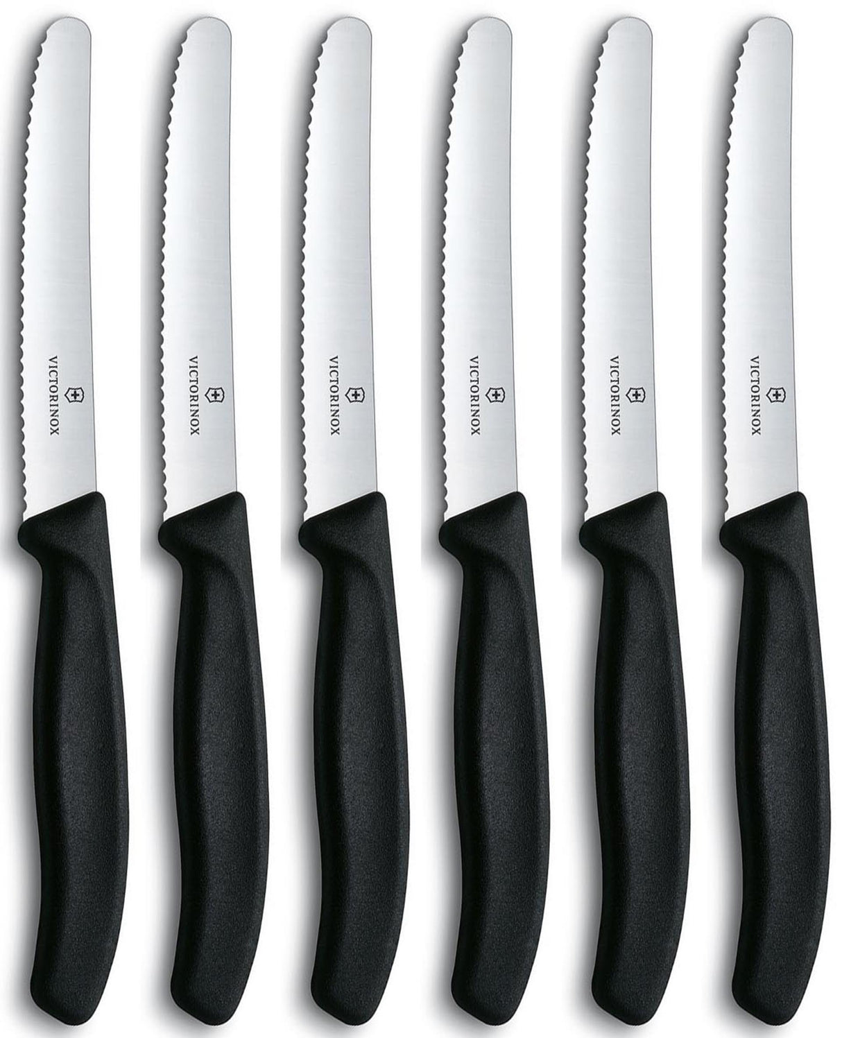 Victorinox tafel- tomatenmes gekarteld zwart lemmet