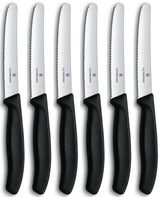 Victorinox tafel- tomatenmes gekarteld zwart lemmet