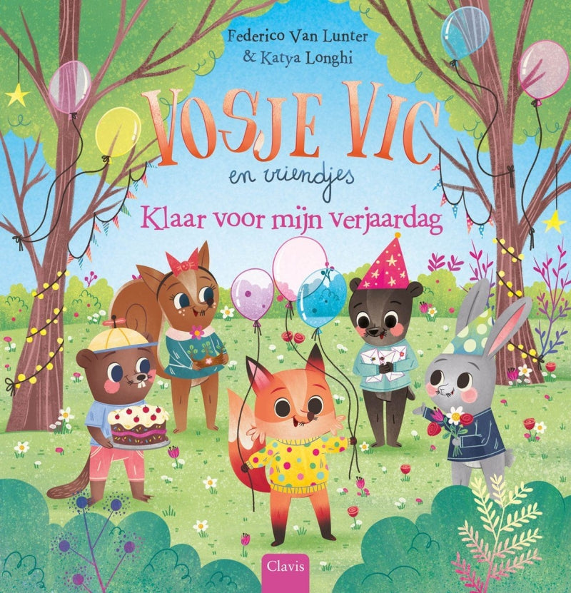 Clavis vosje vic en vriendjes. klaar voor mijn verjaardag
