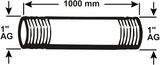 Cornat galva buis mm 1'' 1000mm (530) - vzs5301100