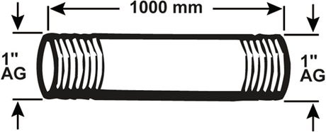 Cornat galva buis mm 1'' 1000mm (530) - vzs5301100