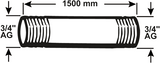 Cornat galva buis mm 3 4 1500mm (530) - vzs53034150