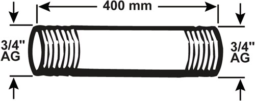 Cornat galva buis mm 3 4 400mm (530) - vzs5303440