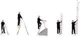 Waku professionele telescopische vouwladder 4x5 treden - 1413800102