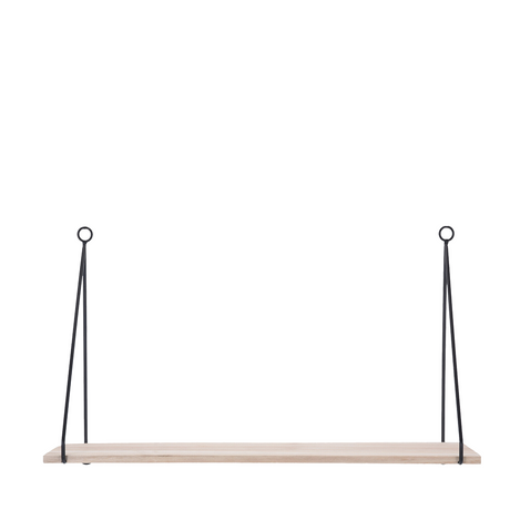 Wandrek hout en metaal 50x16x29cm