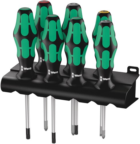 Wera 335 350 367 7 schroevendraaiserset kraftform plus lasertip + houder, 7 -delig - 1 stuk(s) - 05320540001