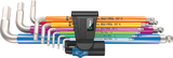 Wera 3950 9 hex-plus multicolour hf stainless 1 stiftsleutelset | metrisch | rvs | met vasthoudfunctie | 9-delig - 05022699001