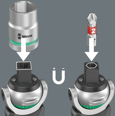 Wera 8009 zyklop pocket set 2 | geïntegreerd bit-magazijn | 18-delig - 05004281001