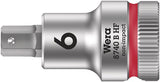 Wera 8740 b hf binnenzeskant zyklop bitdop met 3 8 -aandrijving met vasthoudfunctie, 6,0 x 35 mm - 1 stuk(s) - 05003035001