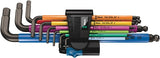 Wera 950 spkl 9 sm hf multicolour stiftsleutelset, metrisch, blacklaser, met vasthoudfunctie, 9 -delig - 1 stuk(s) - 05022210001