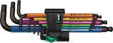 Wera 950 spkl 9 sm n multicolour stiftsleutelset, metrisch, blacklaser, 9 -delig - 1 stuk(s) - 05073593001