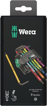 Wera 967 spkl 9 torx® bo multicolour stiftsleutelset, blacklaser, 9 -delig - 1 stuk(s) - 05073599001