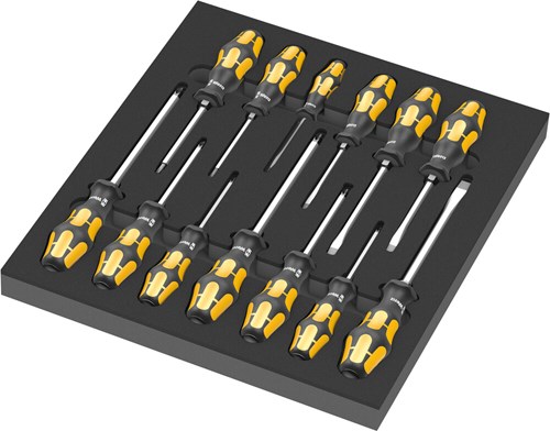Wera 9714 schuimrubberen inzetstuk | met de schroefbeitel schroevendraaierset 1 | 13-delig - 5150105001