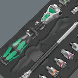 Wera 9720 schuimrubberen inzetstuk met 8000 a zyklop ratel 1 4 set 1, 37-delig - 05150110001