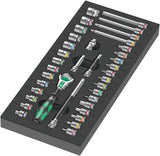 Wera 9720 schuimrubberen inzetstuk met 8000 a zyklop ratel 1 4 set 1, 37-delig - 05150110001