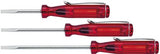 Wiha 5003 kleine schroevendraaier sleufkop transparantrood, met clip 3.0 mm x 80 mm - 01539