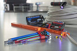 Wiha stiftsleutelset | in ergostar houder | zeskantkogelkop | magicring | 10-delig | gekleurd oplichtend | in blister - 43850 - 43850