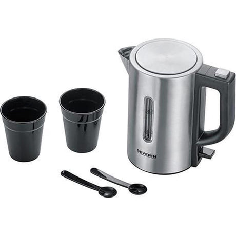 Severin waterkoker rvs 0,5l zilver zwart