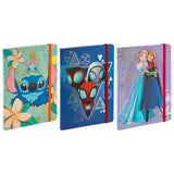 Disney spidey stitch frozen notitieboek a5 80 vel 14,5x21cm 3 assorti
