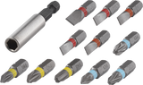 Wolfcraft bit-set | sleuf kruiskop | ph pz | 12-delig | 1 set - 2445000