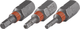 Wolfcraft bits solid | binnenzeskant 2.0, 2.5, 3.0 | 3-delig - 1339000