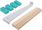 Wolfcraft - laminaat legset - complete set pvc leggen - trekijzer - slaghout - stelwiggen - 22-delig - 6931000