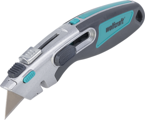 Wolfcraft - 2 in 1 veiligheidsmes met trapeziummes koordmes - 4106000