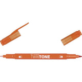 Tombow • twintone dual-tip brushpen carred orange