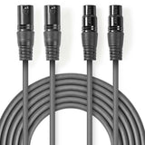 Nedis xlr kabel - stereo - gebalanceerd
