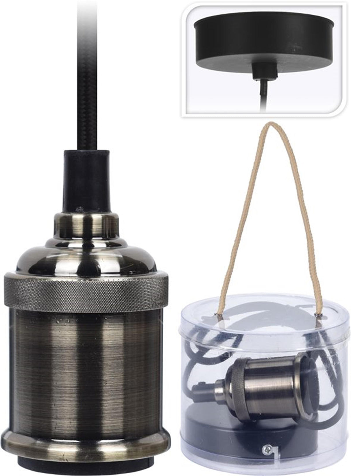 Home styling hanglamp houder fitting 8cm platinum