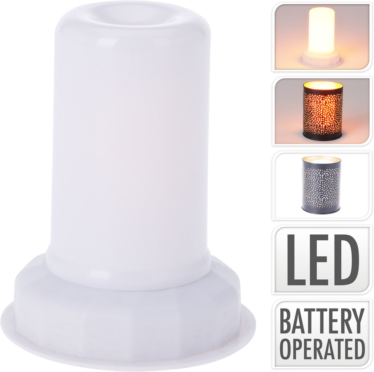 Home styling led lamp vlam effect met timer ø8xh9cm