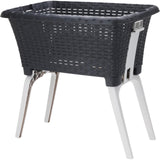 Excellent houseware wasmand met poten 60x40x60cm antraciet