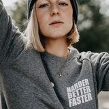 Zena sweater hbf mid heather grey xxl