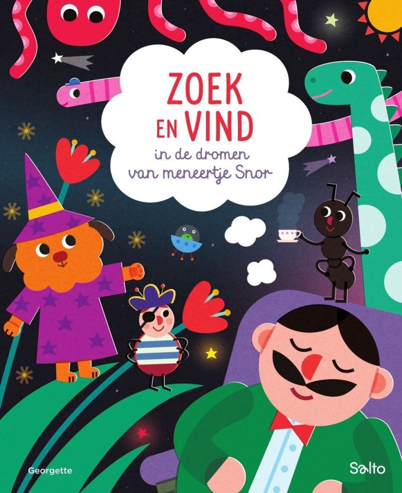 Oogappel zoek en vind in de dromen van meneertje snor