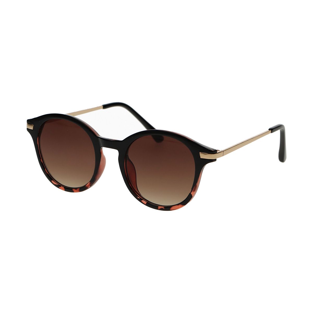 Spectrum zonnebril rond half tortoise zwart dames