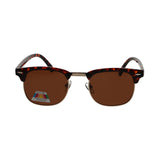 Spectrum polarized zonnebril club vierkant havana goud bruin unisex