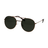 Spectrum zonnebril rond rose metaal groen unisex