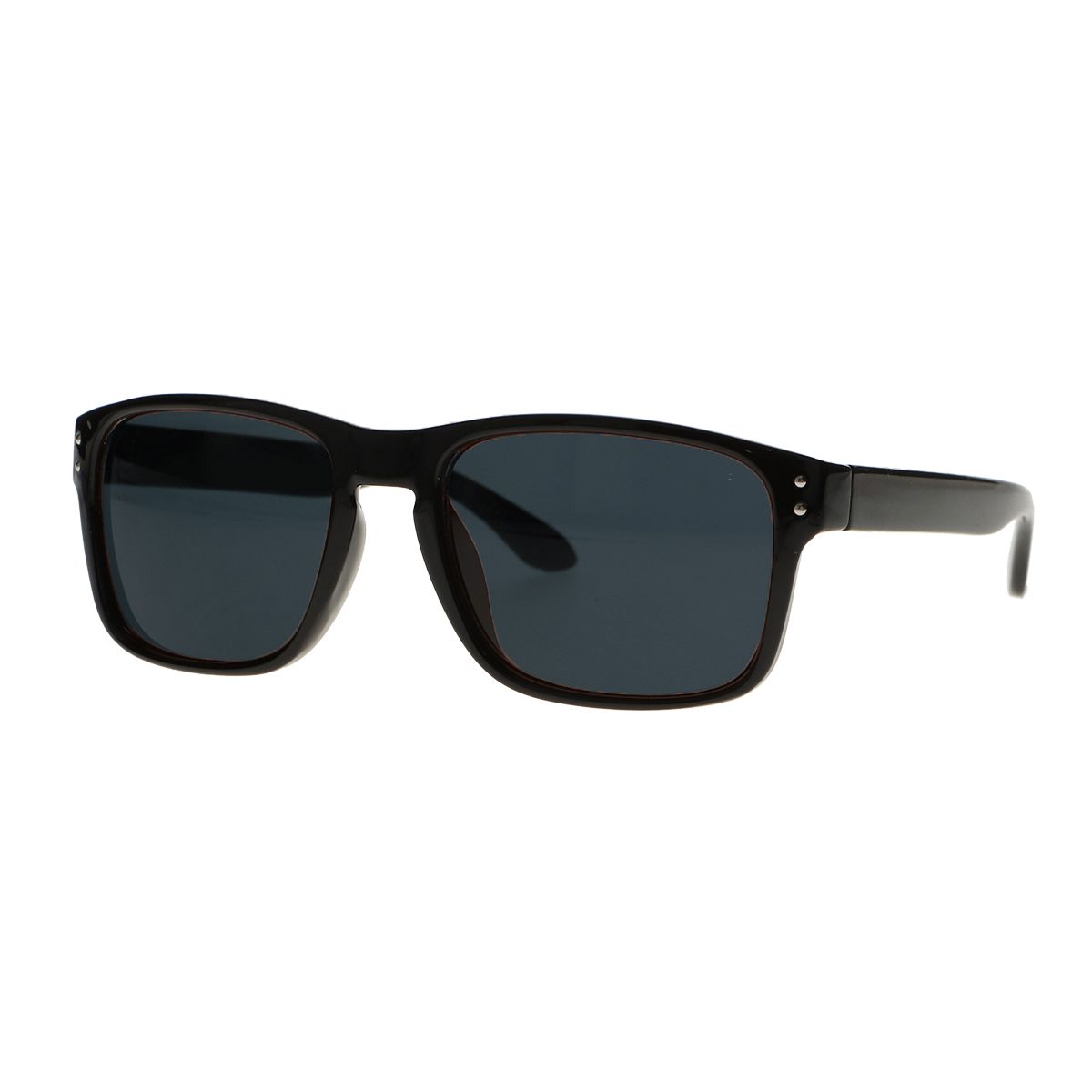 Spectrum zonnebril zwart rechthoek bruin glas unisex