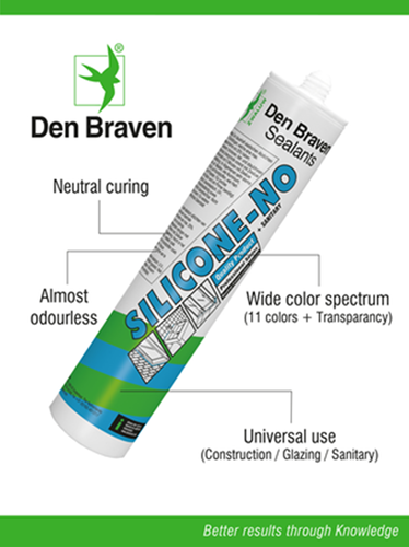 Den braven zwaluw silicone-no + sanitary | 310 ml | zwart - 30618950