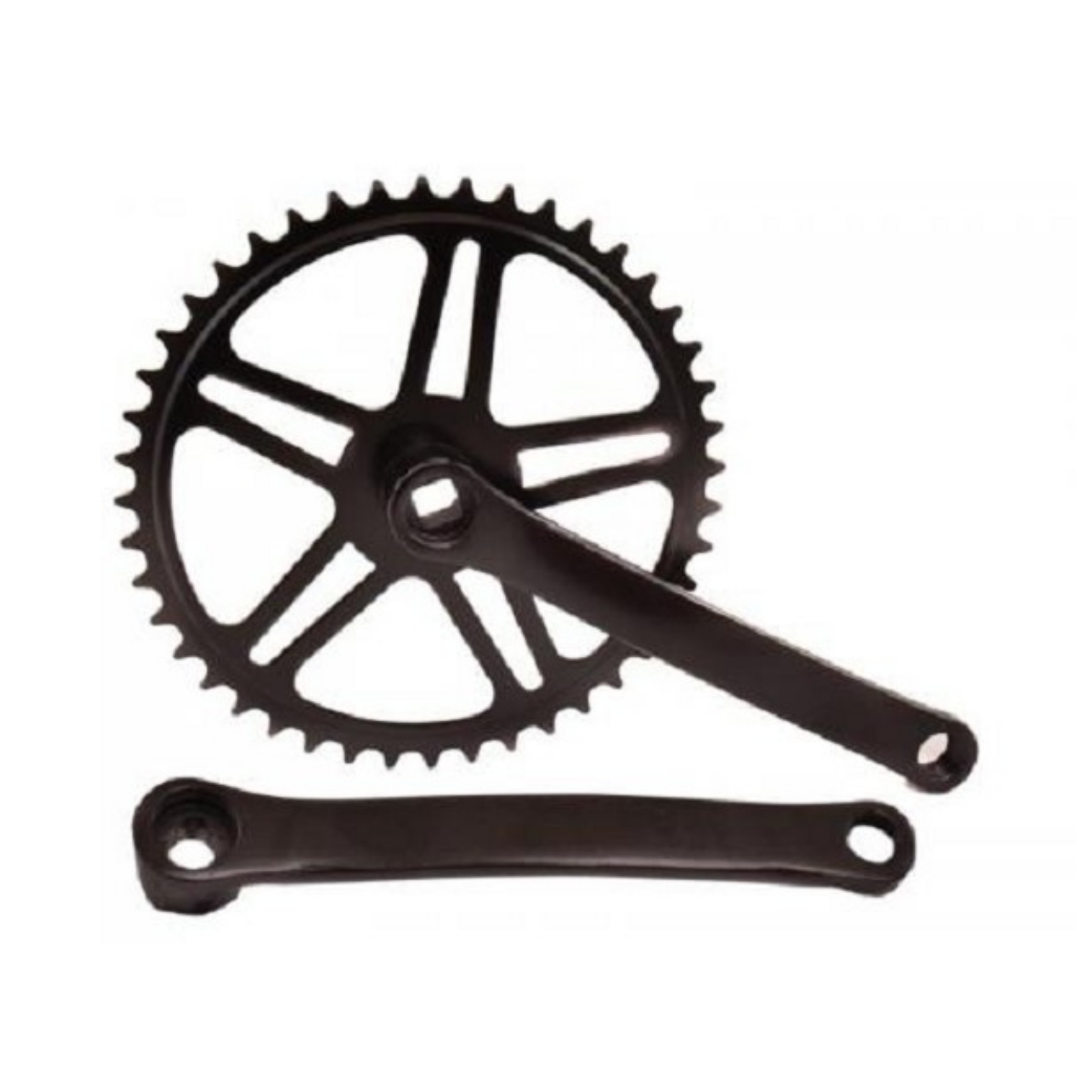 Falkx black steal crankstel 44t zwart