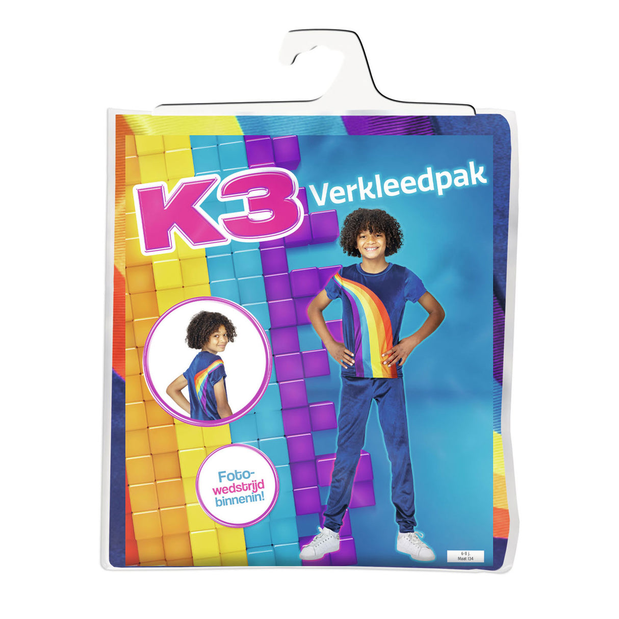 Studio 100 Verkleedpak Regenboog polyester blauw mt 134