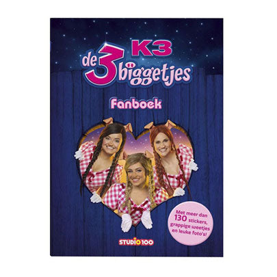 Studio 100 K3: 3 Biggetjes Fanboek met Stickers