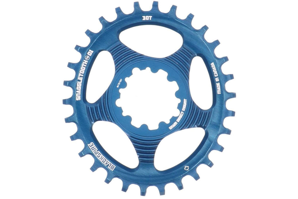 Blackspire Kettingblad snaggletooth oval sram spline 30 6mm offset blauw